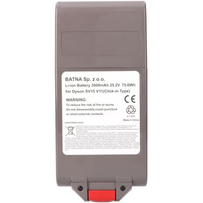 EXTRALINK Dyson Bateria, akumulator do odkurzacza V11 (Click type) 25.2V 3000mAh EXTRALINK Dyson Bateria, akumulator do odkurzacza V11 (Click type) 25.2V 3000mAh
