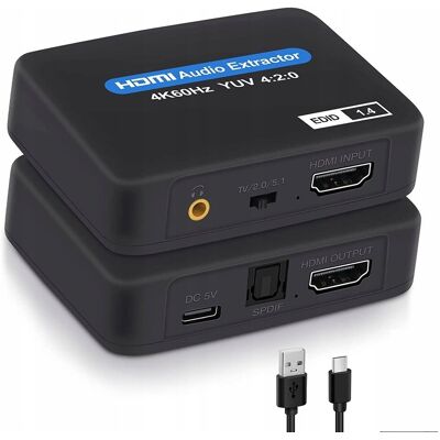 PAWONIK JL-C1001P Ekstraktor HDMI - 4K Ultra HD - Obsługa HDCP 1.4 PAWONIK JL-C1001P Ekstraktor HDMI - 4K Ultra HD - Obsługa HDCP 1.4