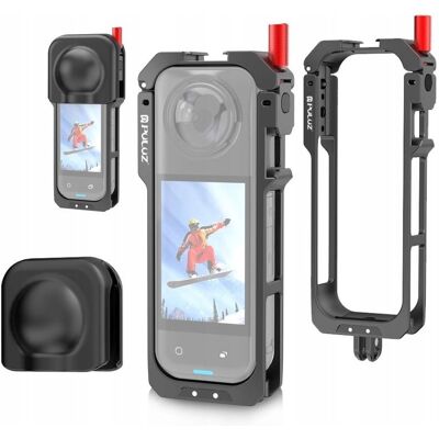 Puluz Frame Mount Uchwyt Obudowa Ramka 2x ISO na GoPro + Dekielek do Insta360 X5 Puluz Frame Mount Uchwyt Obudowa Ramka 2x ISO na GoPro + Dekielek do Insta360 X5