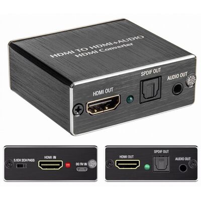 Inny producent HDMI in - HDMI out + SPDIF TOSLINK / jack 3,5mm audio EXTRACTOR Inny producent HDMI in - HDMI out + SPDIF TOSLINK / jack 3,5mm audio EXTRACTOR