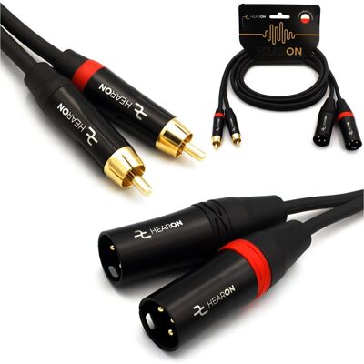 Inny producent Hearon Pro Kabel 2x Rca Cinch - 2x Xlr Męski 5m Ofc Do Monitorów Inny producent Hearon Pro Kabel 2x Rca Cinch - 2x Xlr Męski 5m Ofc Do Monitorów