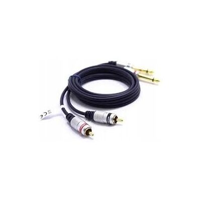 Inny producent KABEL 2 x RCA - 2 x wtyk 6,3mm JACK mono 7,5m MK50 Inny producent KABEL 2 x RCA - 2 x wtyk 6,3mm JACK mono 7,5m MK50