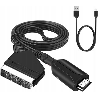 Kabel Adapter Konwerter Z Euro / Scart Do Hdmi 1080P Przejściówka Tv Kabel Adapter Konwerter Z Euro / Scart Do Hdmi 1080P Przejściówka Tv