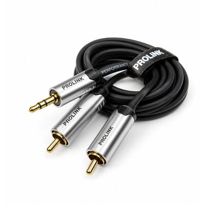BEGLI Kabel Jack 3.5mm 2x RCA PROLINK Futura 2m AUX Cinch Audio Stereo Premium BEGLI Kabel Jack 3.5mm 2x RCA PROLINK Futura 2m AUX Cinch Audio Stereo Premium