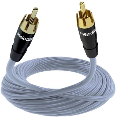 Kabel RCA do subwoofera Melodika MDSW150G-15m Polski Gunmetal Kabel RCA do subwoofera Melodika MDSW150G-15m Polski Gunmetal