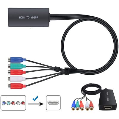 HP Konwerter Adapter obrazu i dźwięku z component YPbPr L/P Audio - 5x chinch na HDMI HP Konwerter Adapter obrazu i dźwięku z component YPbPr L/P Audio - 5x chinch na HDMI