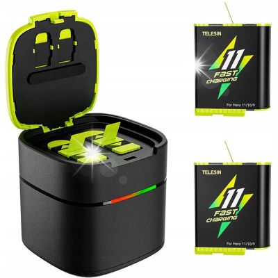 Inny producent Ładowarka Fast Charge Telesin GP-FCK-B11 do GoPro 9 10 11 + 2 akumulatory Inny producent Ładowarka Fast Charge Telesin GP-FCK-B11 do GoPro 9 10 11 + 2 akumulatory