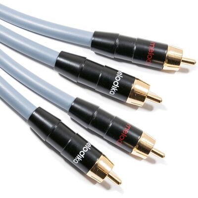 Melodika Gunmetal Edition Md2R10G - Kabel Interkonekt Audio 2 Rca - 2 Rca (Cinch) 1M : Długość - 1M Melodika Gunmetal Edition Md2R10G - Kabel Interkonekt Audio 2 Rca - 2 Rca (Cinch) 1M : Długość - 1M