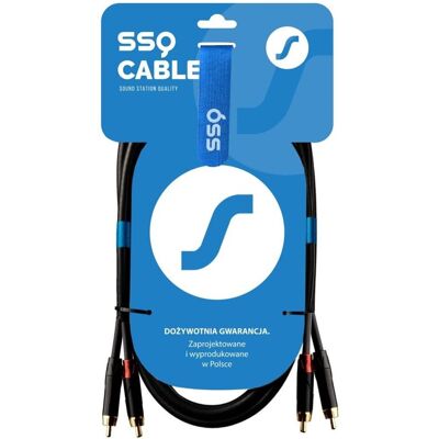 SOUND STATION QUALITY (SSQ) SSQ RCARCA3 - Kabel 2xRCA- 2xRCA 3 metrowy SOUND STATION QUALITY (SSQ) SSQ RCARCA3 - Kabel 2xRCA- 2xRCA 3 metrowy