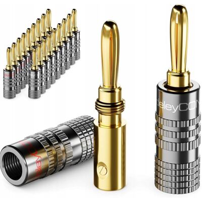 Inny producent WTYKI BANANOWE 20 SZTUK POZŁACANE UNIWERSALNE PRZYKRĘCANE MOCNE AUDIO Inny producent WTYKI BANANOWE 20 SZTUK POZŁACANE UNIWERSALNE PRZYKRĘCANE MOCNE AUDIO