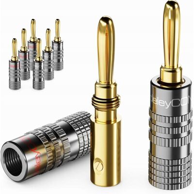 Inny producent WTYKI BANANOWE 8 SZTUK POZŁACANE UNIWERSALNE PRZYKRĘCANE MOCNE AUDIO HIFI Inny producent WTYKI BANANOWE 8 SZTUK POZŁACANE UNIWERSALNE PRZYKRĘCANE MOCNE AUDIO HIFI