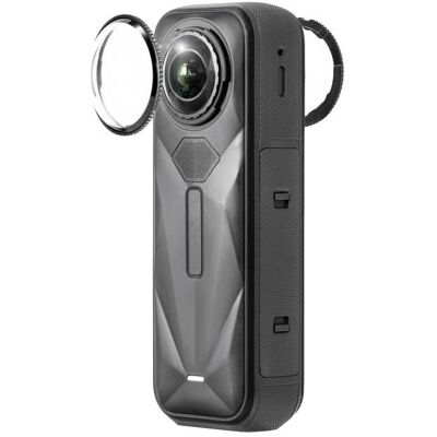 Puluz Zestaw Osłon 2x Poliwęglan Ochrona Osłona na Obiektyw do Insta360 X5 X 5 Puluz Zestaw Osłon 2x Poliwęglan Ochrona Osłona na Obiektyw do Insta360 X5 X 5