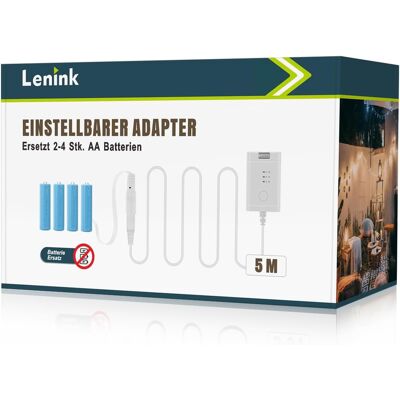 Inny producent Adapter Baterii Regulowany 3-6v 5m Kabel Zasilacz Do Dekoracji Świątecznych Inny producent Adapter Baterii Regulowany 3-6v 5m Kabel Zasilacz Do Dekoracji Świątecznych