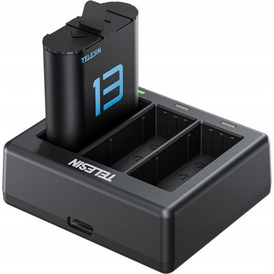 Inny producent Akumulator Telesin Do Gopro Hero 13 Black (2 Szt.) + Ładowarka + Kabel Usb Inny producent Akumulator Telesin Do Gopro Hero 13 Black (2 Szt.) + Ładowarka + Kabel Usb