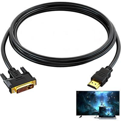 Inny producent Kabel 1 5m Hdmi Dvi Dwukierunkowy Adapter Przewód Full Hd Tv Inny producent Kabel 1 5m Hdmi Dvi Dwukierunkowy Adapter Przewód Full Hd Tv