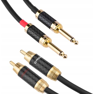 Inny producent Kabel Przewód 2x 6,3 Jack Mono - 2x Rca Klotz 5m Inny producent Kabel Przewód 2x 6,3 Jack Mono - 2x Rca Klotz 5m