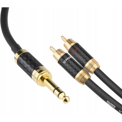 Inny producent Kabel Przewód 6,3 Jack Stereo - 2x Rca Klotz 2,5m Inny producent Kabel Przewód 6,3 Jack Stereo - 2x Rca Klotz 2,5m