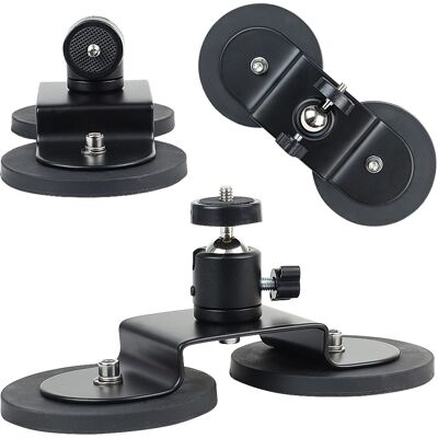 Megara Magnetyczny Uchwyt Samochodowy Do Kamer Podwójny 86 Mm Głowica Kulowa 360 Megara Magnetyczny Uchwyt Samochodowy Do Kamer Podwójny 86 Mm Głowica Kulowa 360