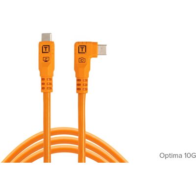 Tether Tools TetherPro USB-C Optima 10G - pomarańczowy - 3 m - kąt prosty - Kabel USB Tether Tools TetherPro USB-C Optima 10G - pomarańczowy - 3 m - kąt prosty - Kabel USB