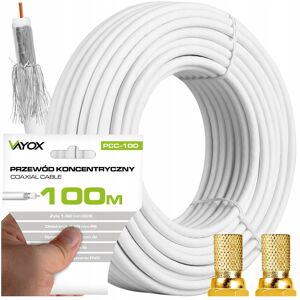 Libox KABEL ANTENOWY PRZEWÓD KONCENTRYCZNY TV SAT LTE ODPORNY UV 4K ROLKA 100M Libox KABEL ANTENOWY PRZEWÓD KONCENTRYCZNY TV SAT LTE ODPORNY UV 4K ROLKA 100M