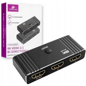 Spacetronik Sumator Rozgałęźnik Rozdzielacz Splitter sygnału HDMI 2.1 8K 2/1 1/2 +Pilot Spacetronik Sumator Rozgałęźnik Rozdzielacz Splitter sygnału HDMI 2.1 8K 2/1 1/2 +Pilot