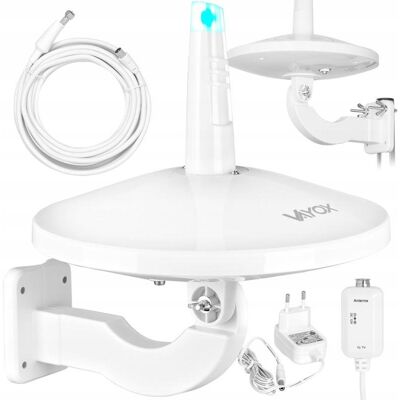 ANTENA DVB-T2 DO TV NAZIEMNEJ DOOKÓLNA AKTYWNA MUX8 LTE COMBO 4K TV VAYOX ANTENA DVB-T2 DO TV NAZIEMNEJ DOOKÓLNA AKTYWNA MUX8 LTE COMBO 4K TV VAYOX