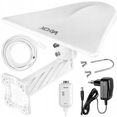VAYOX ANTENA DVB-T2 DO TV NAZIEMNEJ ZEWNĘTRZNA WZMACNIACZ 4K HD MUX8 DIGI ACTIVE VAYOX ANTENA DVB-T2 DO TV NAZIEMNEJ ZEWNĘTRZNA WZMACNIACZ 4K HD MUX8 DIGI ACTIVE