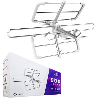 Antena Dvb-T2 Spacetronik Eos Combo White Aktywna Darmowa Telewizja Dziesiątki Kanałów Antena Dvb-T2 Spacetronik Eos Combo White Aktywna Darmowa Telewizja Dziesiątki Kanałów
