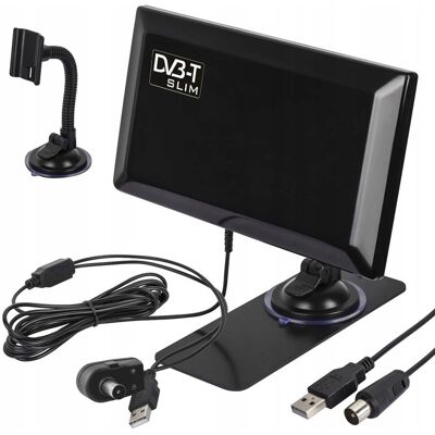 Inny producent Antena Pokojowa Dvb-T Tv Slim Mux8 Wzmacniacz Inny producent Antena Pokojowa Dvb-T Tv Slim Mux8 Wzmacniacz