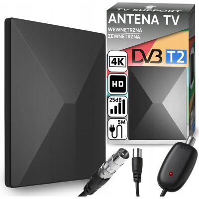 Inny producent Antena Tv Wewnętrzna Zewnętrzna Dc 5v Uhv/vhv/fm Mocny Wzmacniacz Hd 4k Inny producent Antena Tv Wewnętrzna Zewnętrzna Dc 5v Uhv/vhv/fm Mocny Wzmacniacz Hd 4k