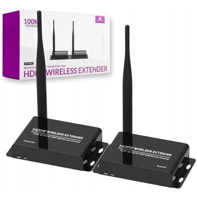 Spacetronik Bezprzewodowy Transmiter sygnału HDMI Nadajnik Odbiornik 1080p > 100 metrów Spacetronik Bezprzewodowy Transmiter sygnału HDMI Nadajnik Odbiornik 1080p > 100 metrów