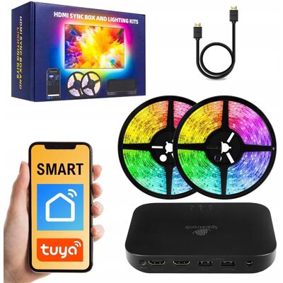 Inteligentne Oświetlenie Telewizora 3,8m LED TV HDMI Tuya Smart Spacetronik Inteligentne Oświetlenie Telewizora 3,8m LED TV HDMI Tuya Smart Spacetronik