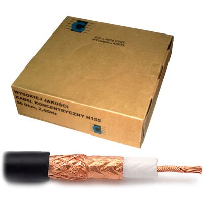 Cabletech KAB0023 Kabel koncentryczny H155 100m/pudełko Cabletech KAB0023 Kabel koncentryczny H155 100m/pudełko