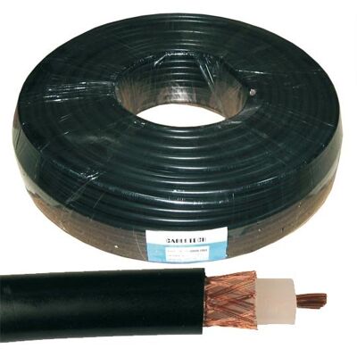 Kabel koncentryczny H1000 50 Ohm 100m czarny Cabletech Kabel koncentryczny H1000 50 Ohm 100m czarny Cabletech