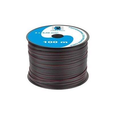 Kabel głośnikowy CCA Cabletech 2 x 0,5 mm² 100 m czarny Kabel głośnikowy CCA Cabletech 2 x 0,5 mm² 100 m czarny