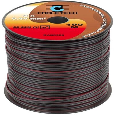 Cabletech Kabel głośnikowy 0,5mm czarny Cabletech Kabel głośnikowy 0,5mm czarny
