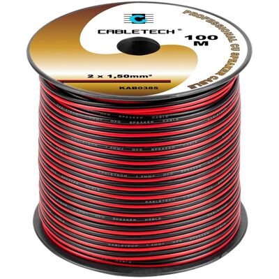 Cabletech Kabel głośnikowy 1,5mm czarno-czerwony Cabletech Kabel głośnikowy 1,5mm czarno-czerwony