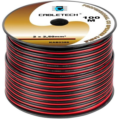 Kabel głośnikowy przewód do głośników miedziany HQ 2,5mm 100m Cabletech Kabel głośnikowy przewód do głośników miedziany HQ 2,5mm 100m Cabletech