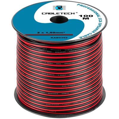 Cabletech 1,5mm Czarny-Czerwony Kabel Głośnikowy Cabletech 1,5mm Czarny-Czerwony Kabel Głośnikowy