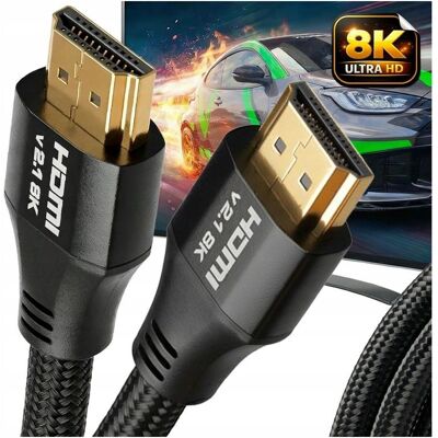 KABEL HDMI 2.1 8K PRZEWÓD ULTRA HIGH SPEED 48Gbps eARC FHD 240Hz VAYOX 3m KABEL HDMI 2.1 8K PRZEWÓD ULTRA HIGH SPEED 48Gbps eARC FHD 240Hz VAYOX 3m