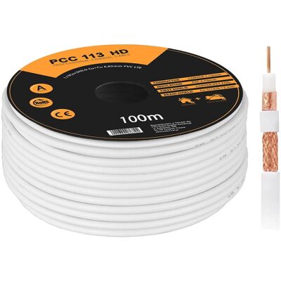 Kabel koncentryczny RG6U PCC113-100 CU+CU+CU HD 100m LIBOX Kabel koncentryczny RG6U PCC113-100 CU+CU+CU HD 100m LIBOX