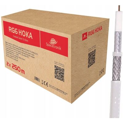 Kabel RG6 Spacetronik HOKA 102 CU Dualshield 2x250 Kabel RG6 Spacetronik HOKA 102 CU Dualshield 2x250