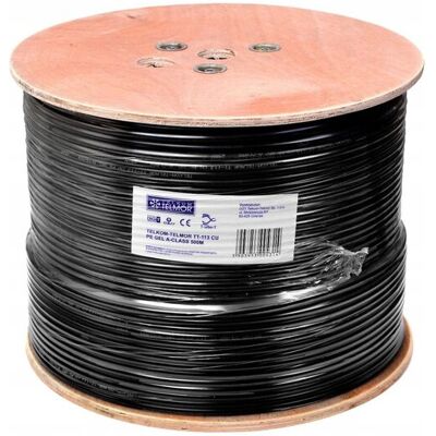 TELKOM-TELMOR Kabel zewnętrzny tt113 pe gel cu fca rg6 - szpula 100m TELKOM-TELMOR Kabel zewnętrzny tt113 pe gel cu fca rg6 - szpula 100m