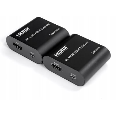 Spacetronik Konwerter Adapter HDMI na LAN 4K@30Hz Nadajnik Odbiornik 120m Transmiter Spacetronik Konwerter Adapter HDMI na LAN 4K@30Hz Nadajnik Odbiornik 120m Transmiter