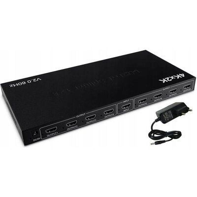 Spacetronik Rozgałęźnik Hdmi 1/ 8 Spliter Rozdzielacz Aktywny Sygnału Do Telewizora Tv Spacetronik Rozgałęźnik Hdmi 1/ 8 Spliter Rozdzielacz Aktywny Sygnału Do Telewizora Tv