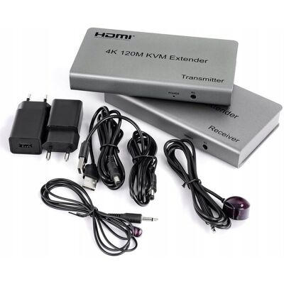Spacetronik Transmiter Extender HDMI LAN 4K 120m Konwerter Nadajnik Odbiornik AUDIO Spacetronik Transmiter Extender HDMI LAN 4K 120m Konwerter Nadajnik Odbiornik AUDIO
