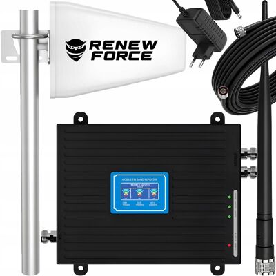Inny producent Zestaw Wzmacniacz Sygnału Zasięgu Internetu Gsm 3g 4g Lte + 2 Anteny Inny producent Zestaw Wzmacniacz Sygnału Zasięgu Internetu Gsm 3g 4g Lte + 2 Anteny