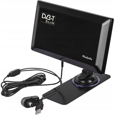 Inny producent Antena Wewnętrzna Pokojowa Dvb-T/t2 4k Hd Slim / Wiedyska Inny producent Antena Wewnętrzna Pokojowa Dvb-T/t2 4k Hd Slim / Wiedyska