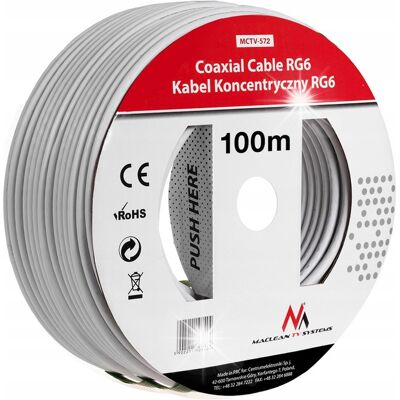 Inny producent KABEL PRZEWÓD SATELITARNY ANTENOWY SAT TV DVB-T EKRANOWANY RG6U 100M Inny producent KABEL PRZEWÓD SATELITARNY ANTENOWY SAT TV DVB-T EKRANOWANY RG6U 100M