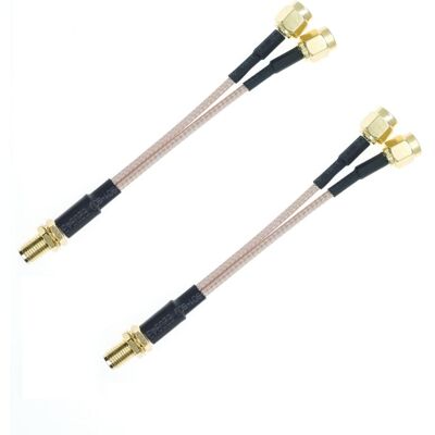 Inny producent Rozdzielacz Koncentryczny 2 Sztuki Kabel Antenowy Przewód Złączka Adapter Inny producent Rozdzielacz Koncentryczny 2 Sztuki Kabel Antenowy Przewód Złączka Adapter